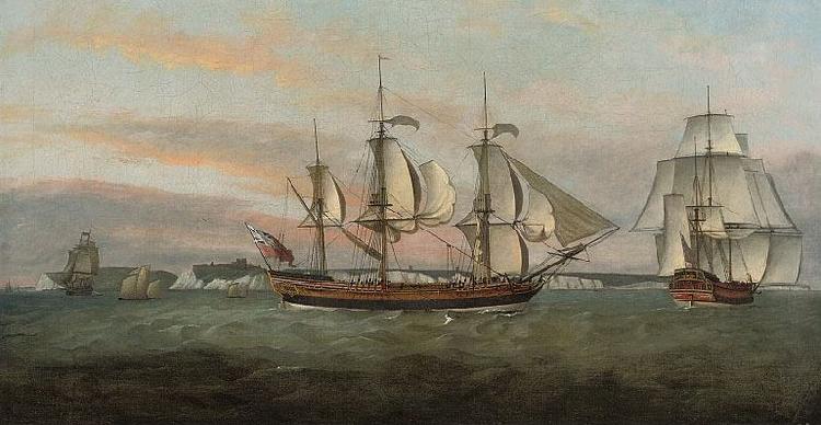 Francis Holman The three-masted merchantman China oil painting art